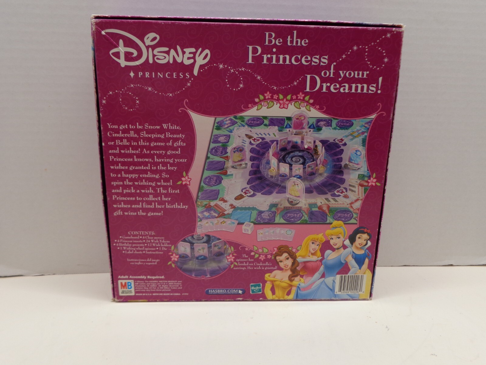 Disney Princess Spinning Wishes Game Milton Bradley 2004