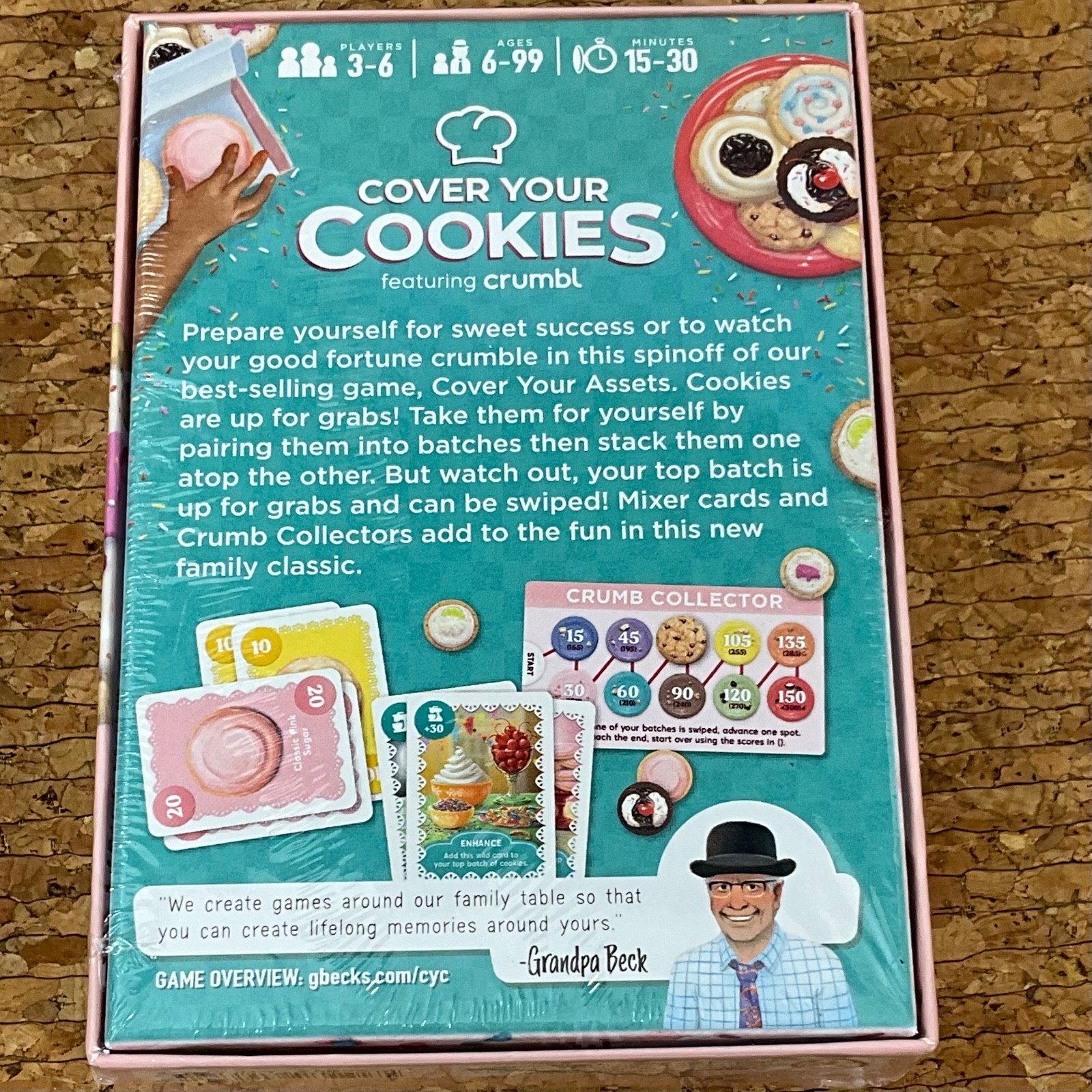 COVER YOUR COOKIES Crumbl Card Party Game Grandpa Beck’s Games NEW & SEALED