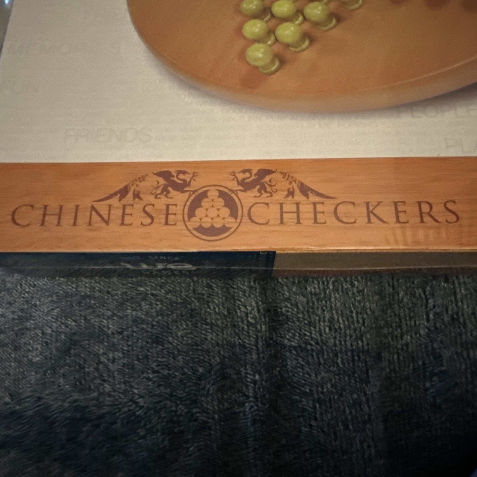 WE Games Solid Wood Chinese Checkers with Wooden Pegs – 11.5 inch Diameter
