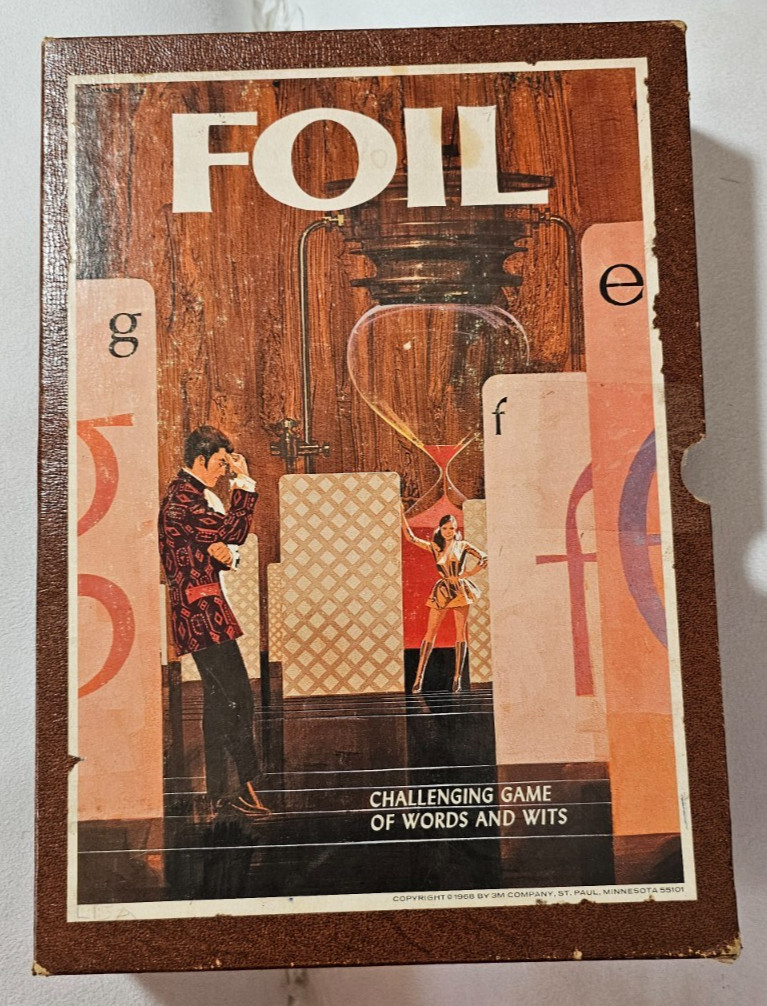 1968 Foil Challenging Game Of Words And Wits 3M Bookcase Game 100% Complete