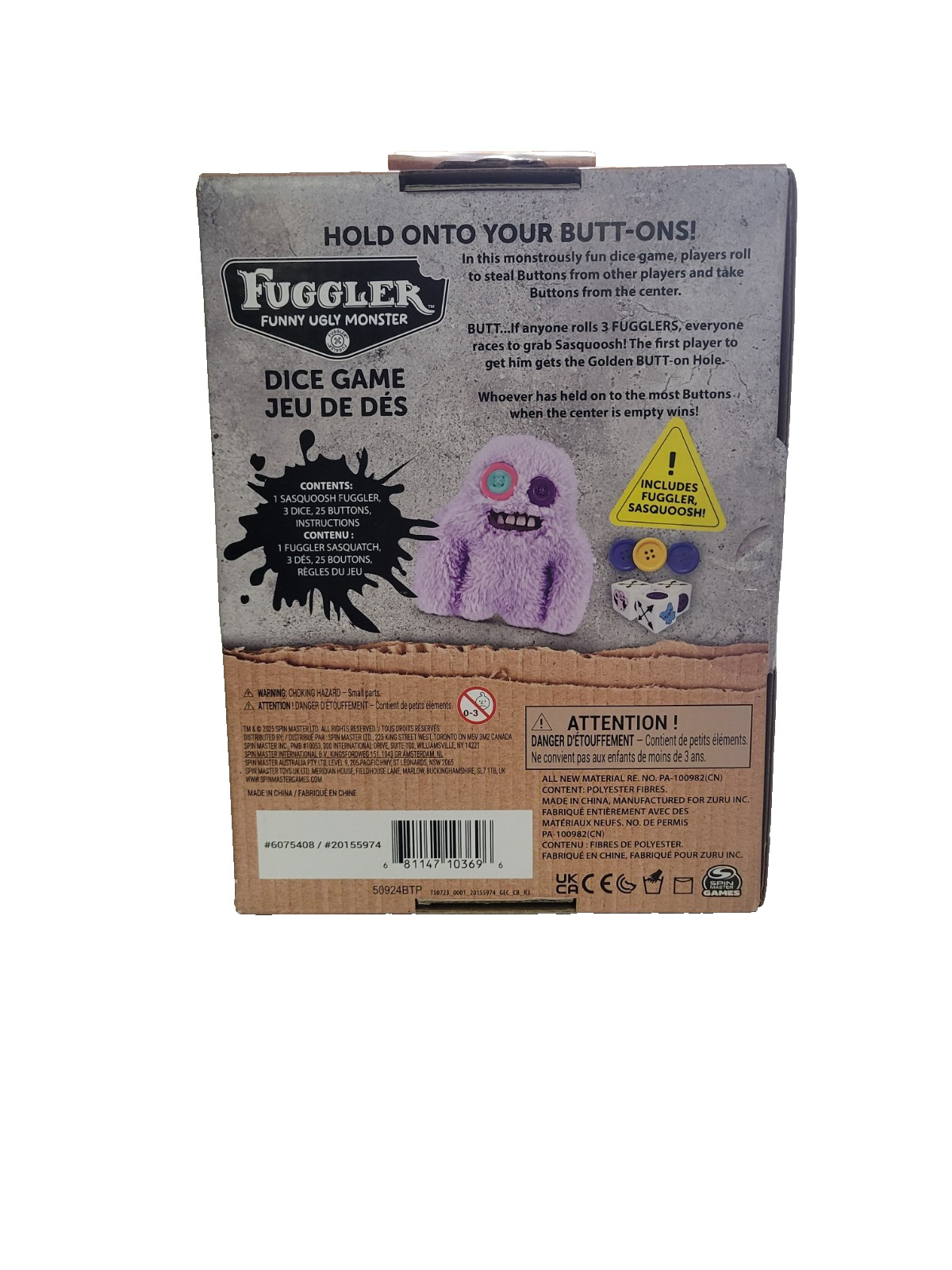Spin Master Fuggler Dice Game 3-6 Players for Ages 8 and Up – New