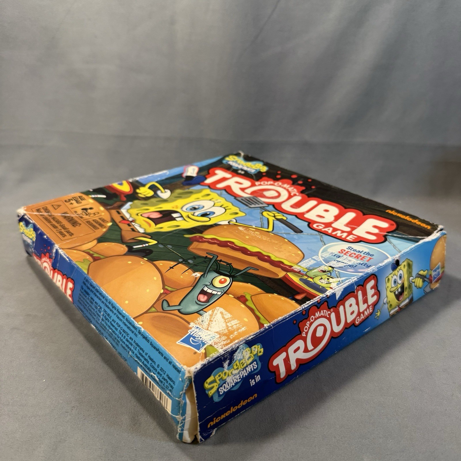 SPONGEBOB Squarepants Pop-O-Matic Trouble Game Hasbro Rare 2012 Edition INTL?