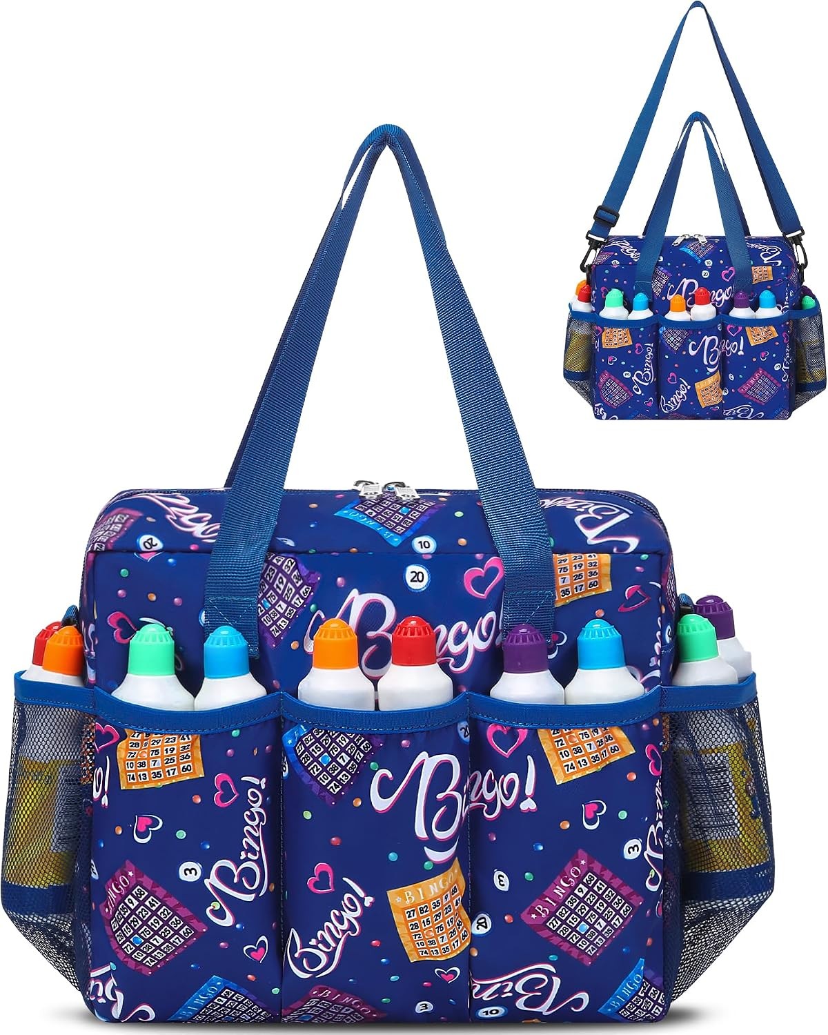 Bingo Bag with Pockets for Daubers Dabbers Dobbers Dotters Casino Bingo Game Acc