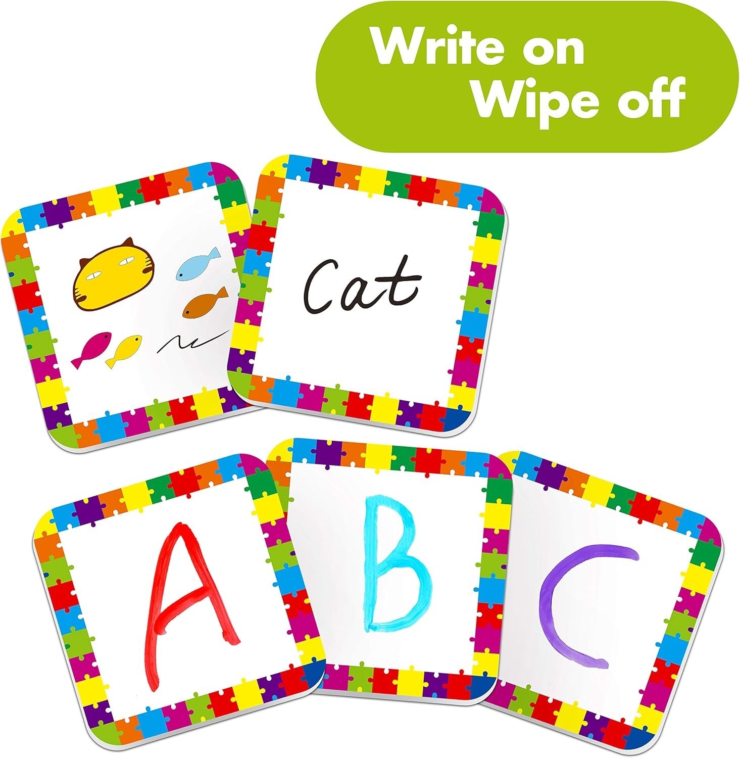 36 Pair Animals Matching Game Cartoon Flash Cards Erasable72 PCs, Each Measur…