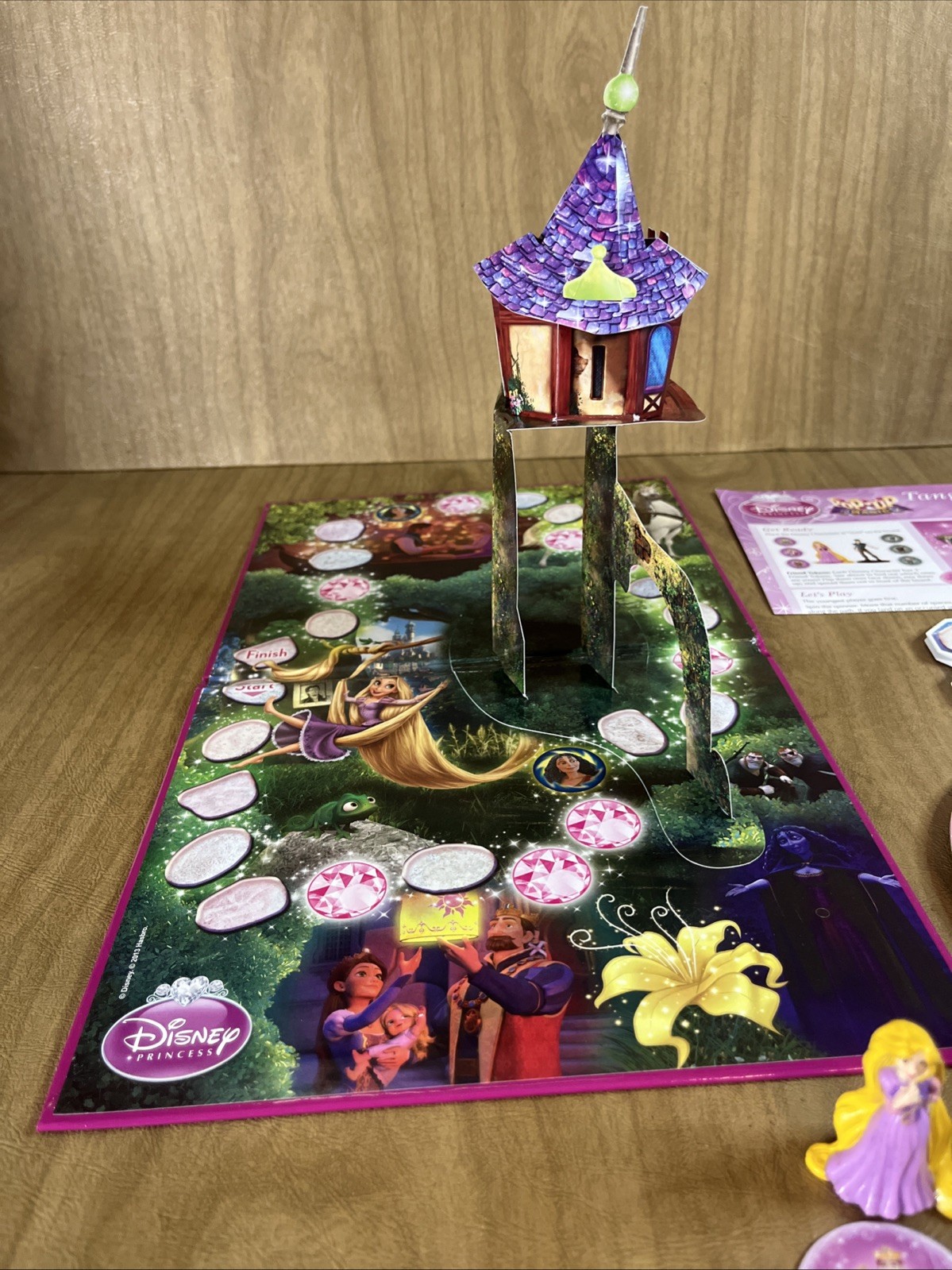 Disney Princess Pop-Up Magic Castle Tangled & Cinderellas Coach Board Games Lot