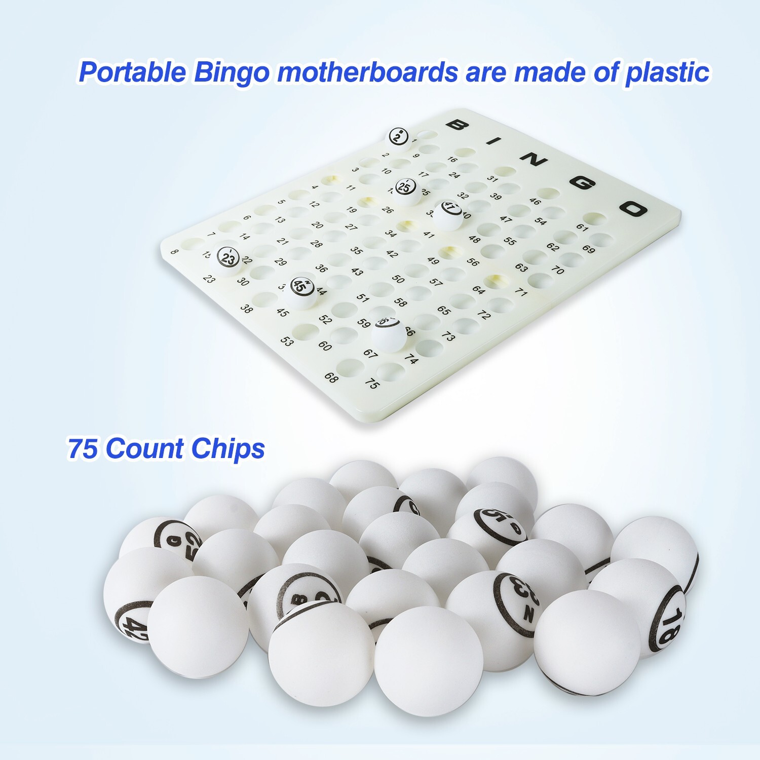PRO Jumbo Bingo Game Set w/Large Bingo Cage, 1.5″ Ping Pong Bingo Balls & Board