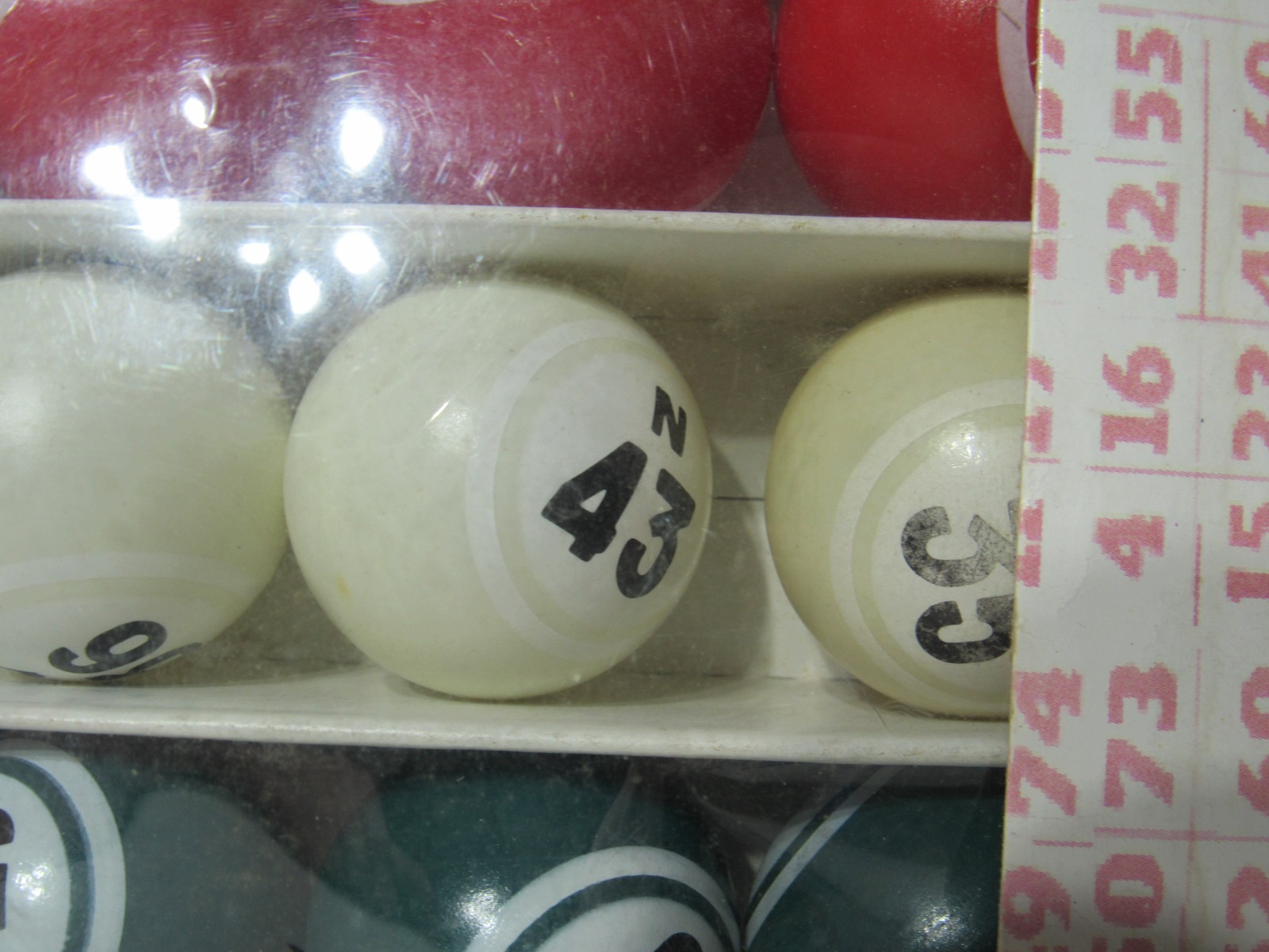 Rare Vintage Hayes Quality Plastic Bingo Balls With Box Complete Multicolor Set