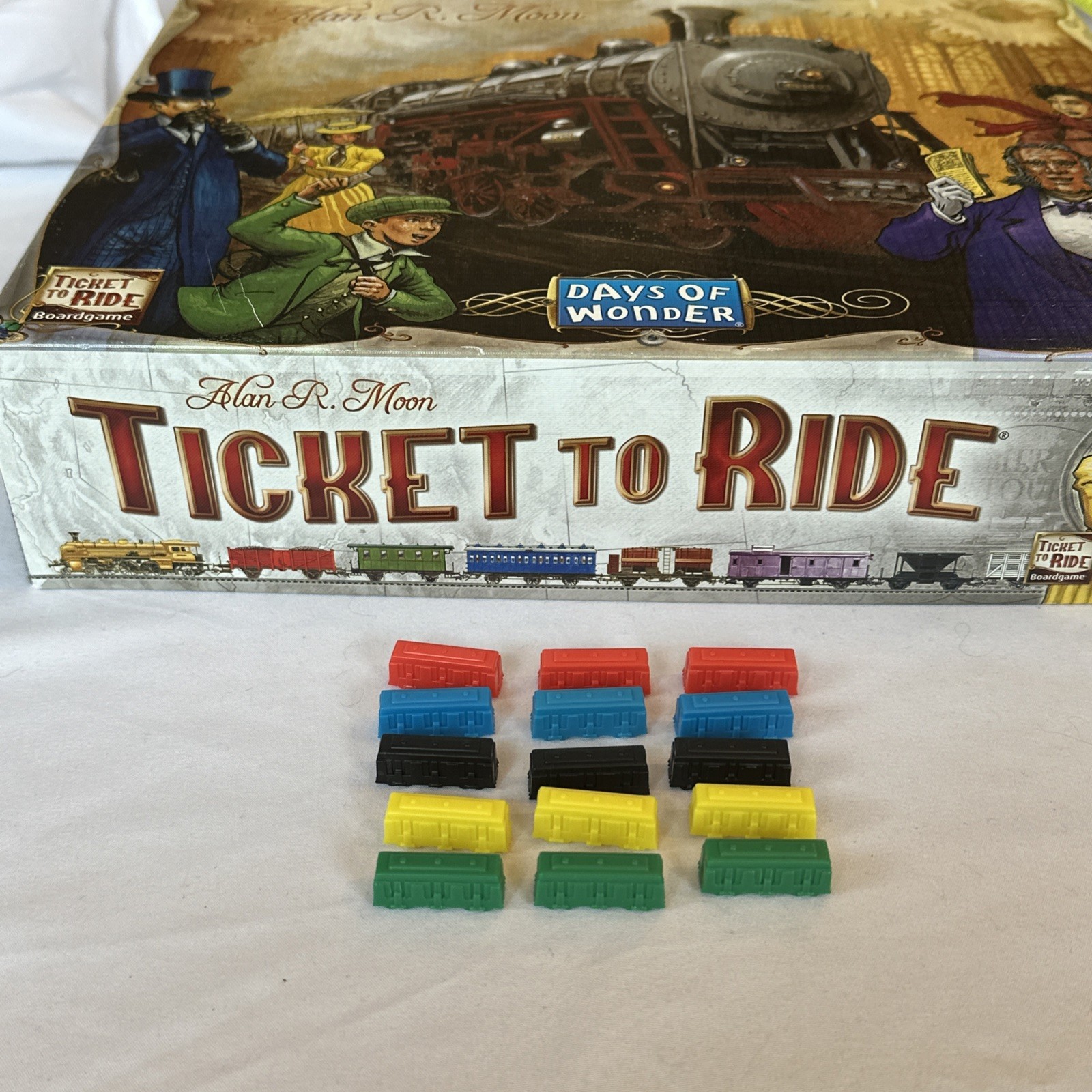 Ticket to Ride Train Cars 3 of Each Color Replacement Pieces Parts