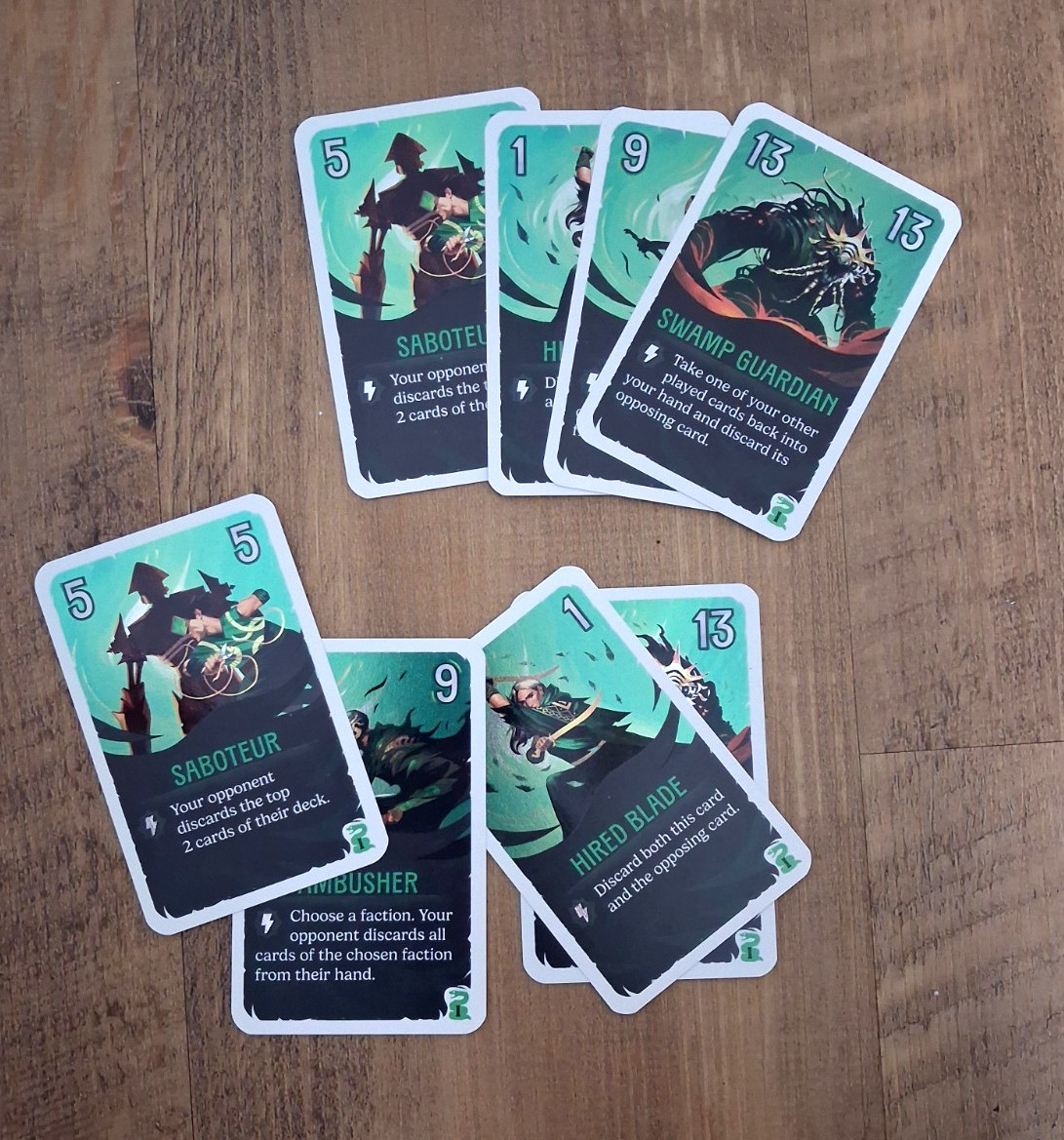 DUEL FOR CARDIA – Glitter Cards Foiled Card Set Green English – New, Unplayed
