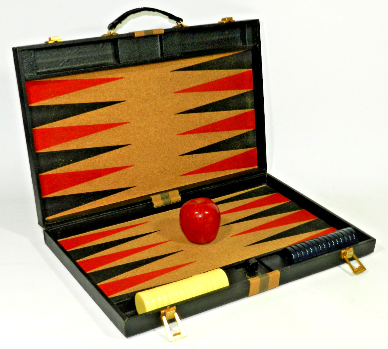 Vintage Tournament Backgammon Board Set 1.75″ x 3/8″