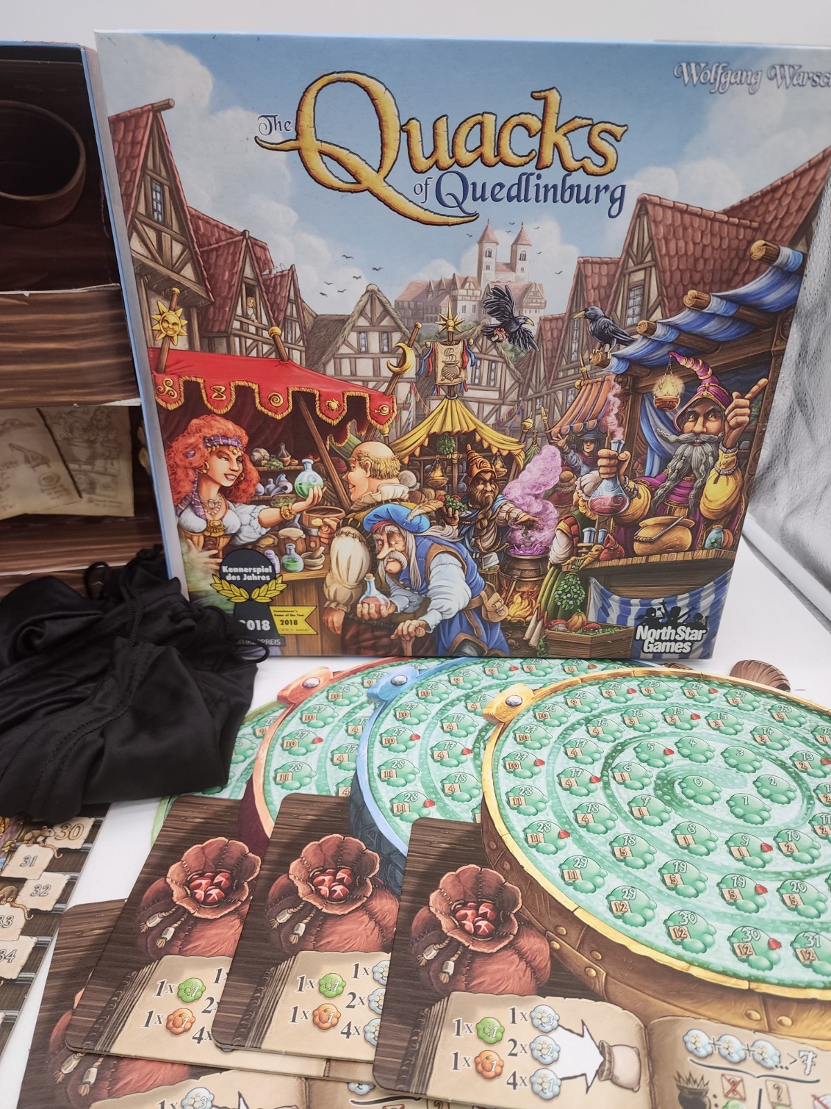 North Star Quacks of Quedlinburg Box 2018 Game Of The Year COMPLETE