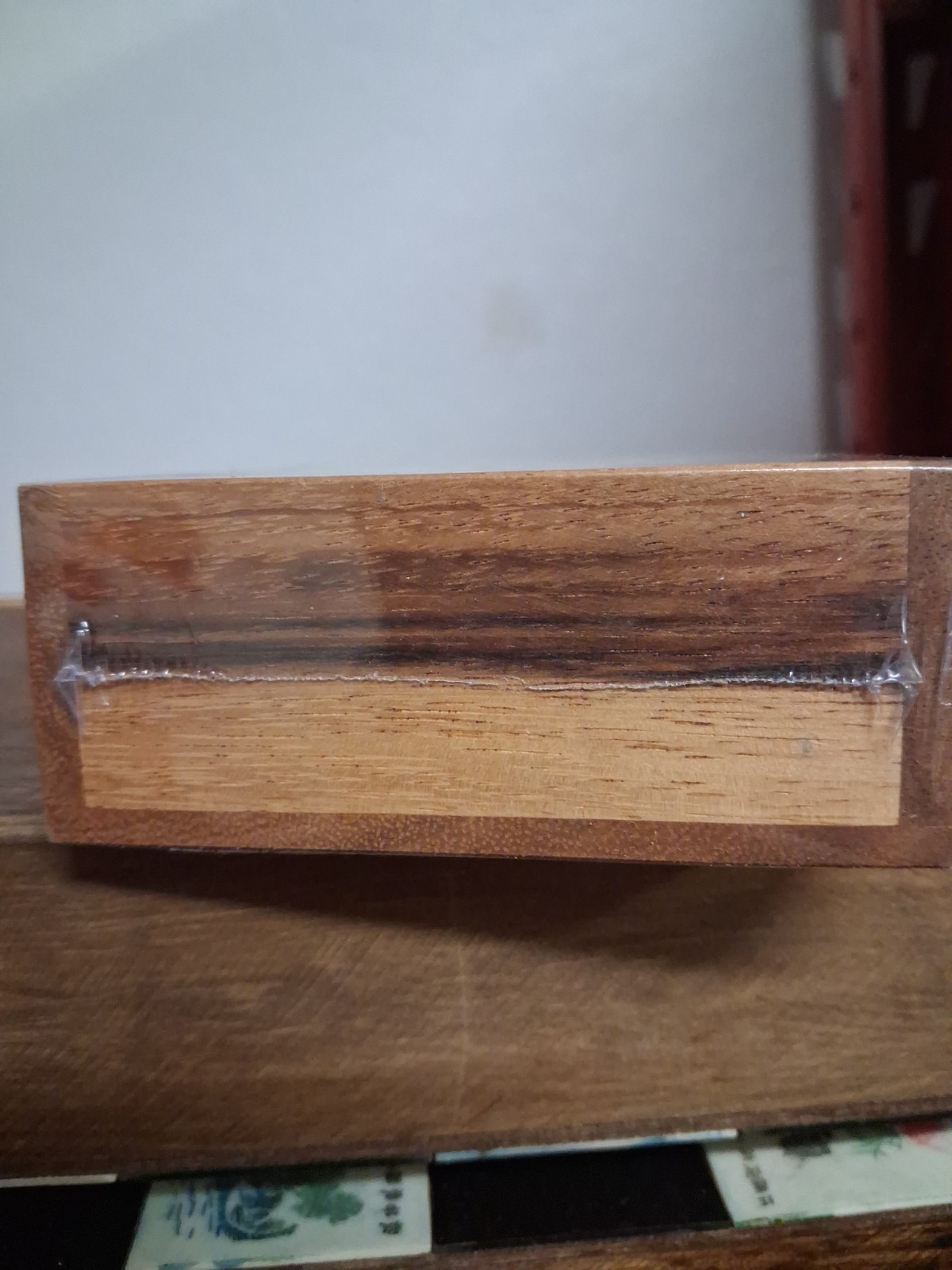 Beautiful Wooden 28 Piece Dominoes Set From Thailand in nice Wooden Box