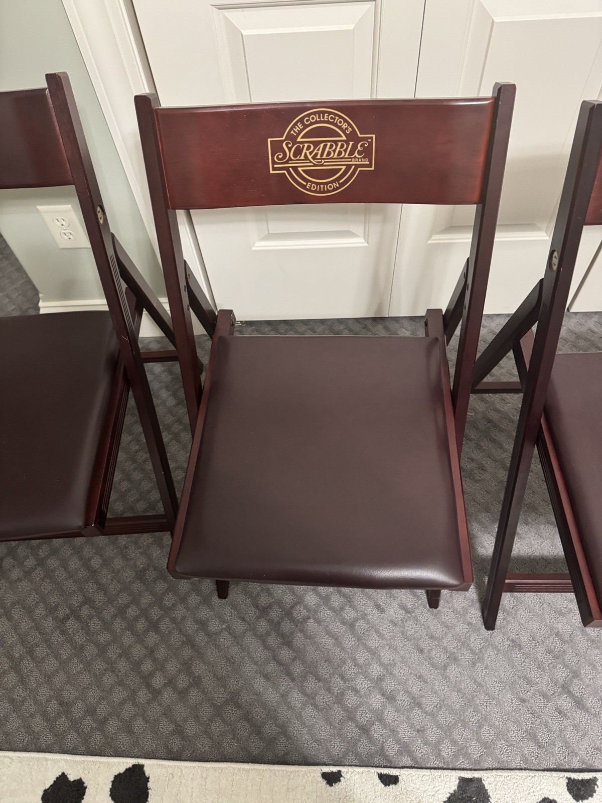 Scrabble Collector’s Edition 1991 Franklin Mint Folding Chairs 1 Of 4