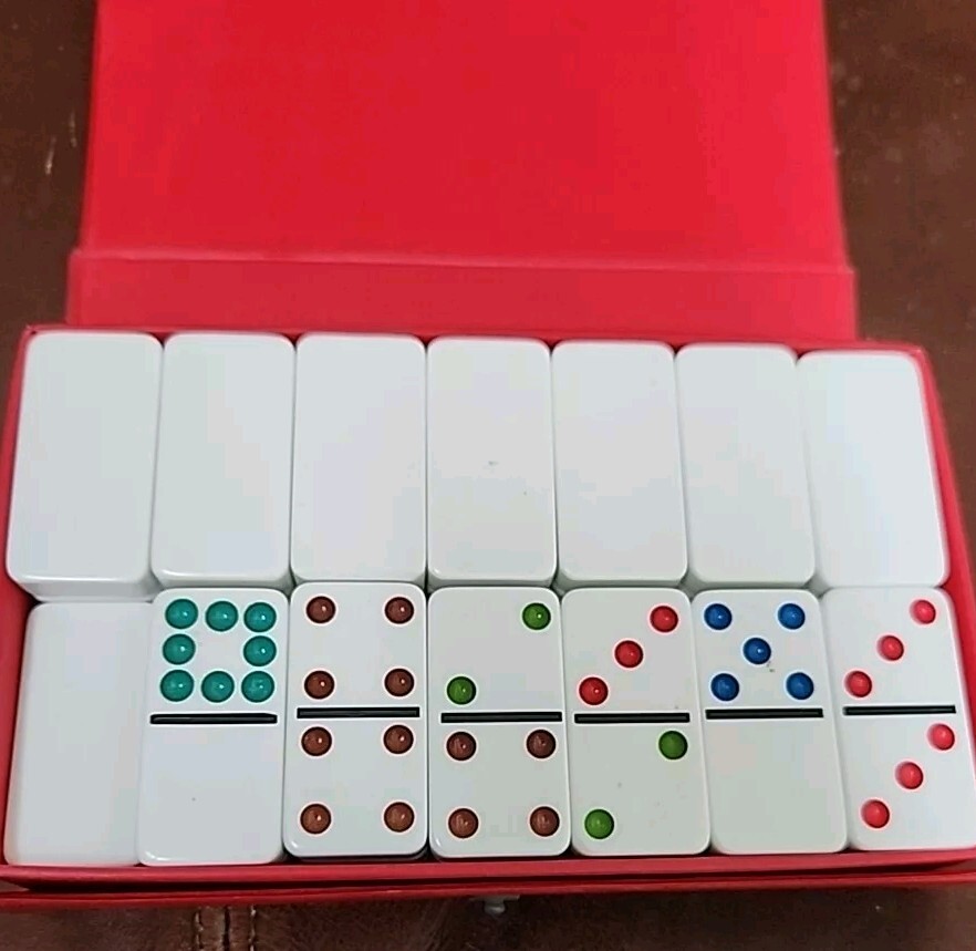 Games Double Nine Dominoes With Spinners – Ivory Tiles, Thick Size