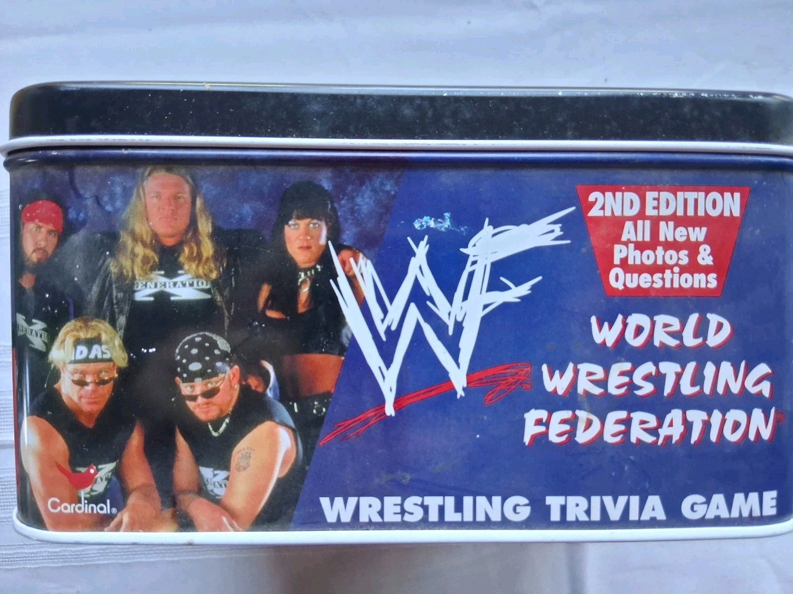 1999 Cardinal WWF Wrestling Trivia Game 2nd Edition Complete