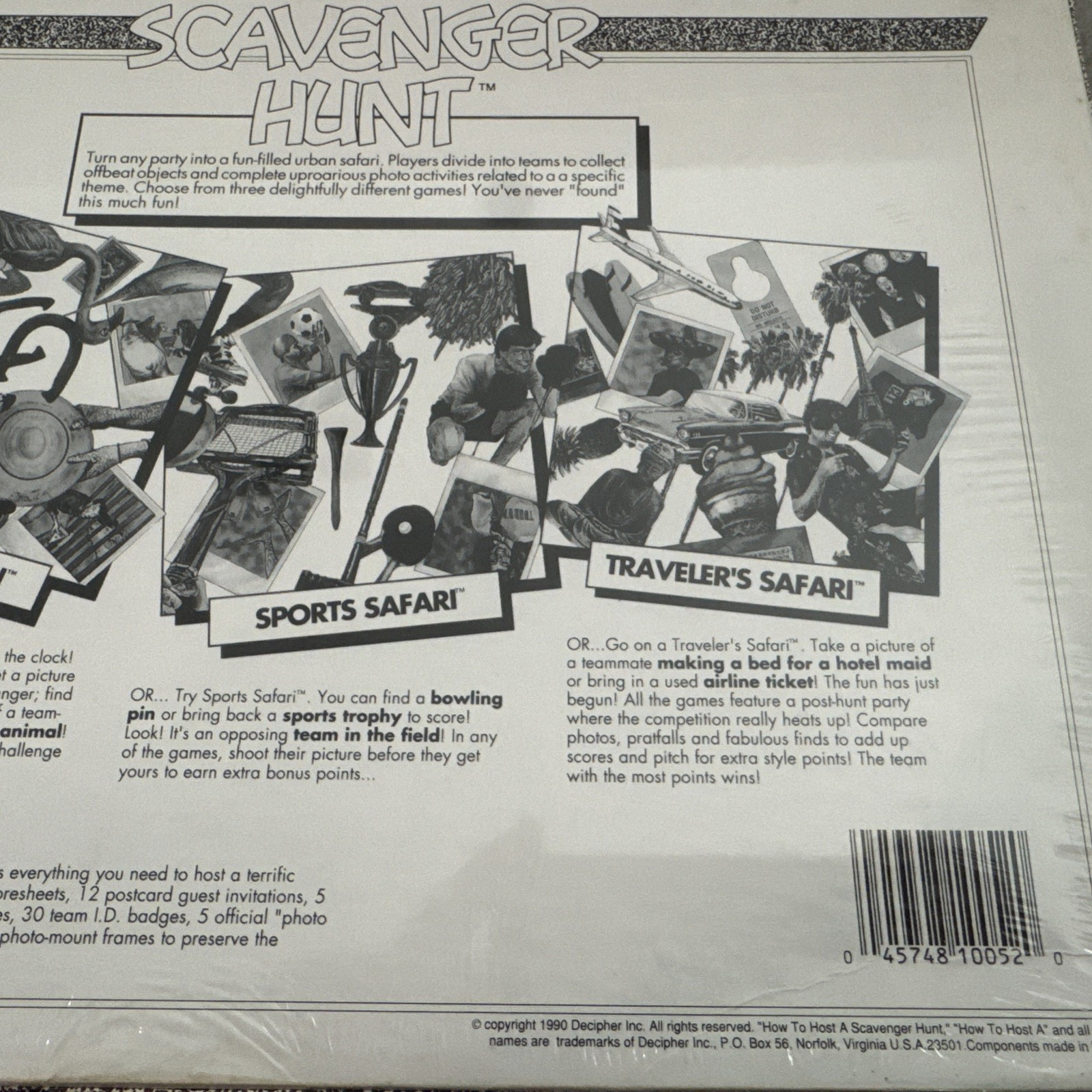 How to Host a Scavenger Hunt Sports Safari Theme 1990 New Factory Sealed