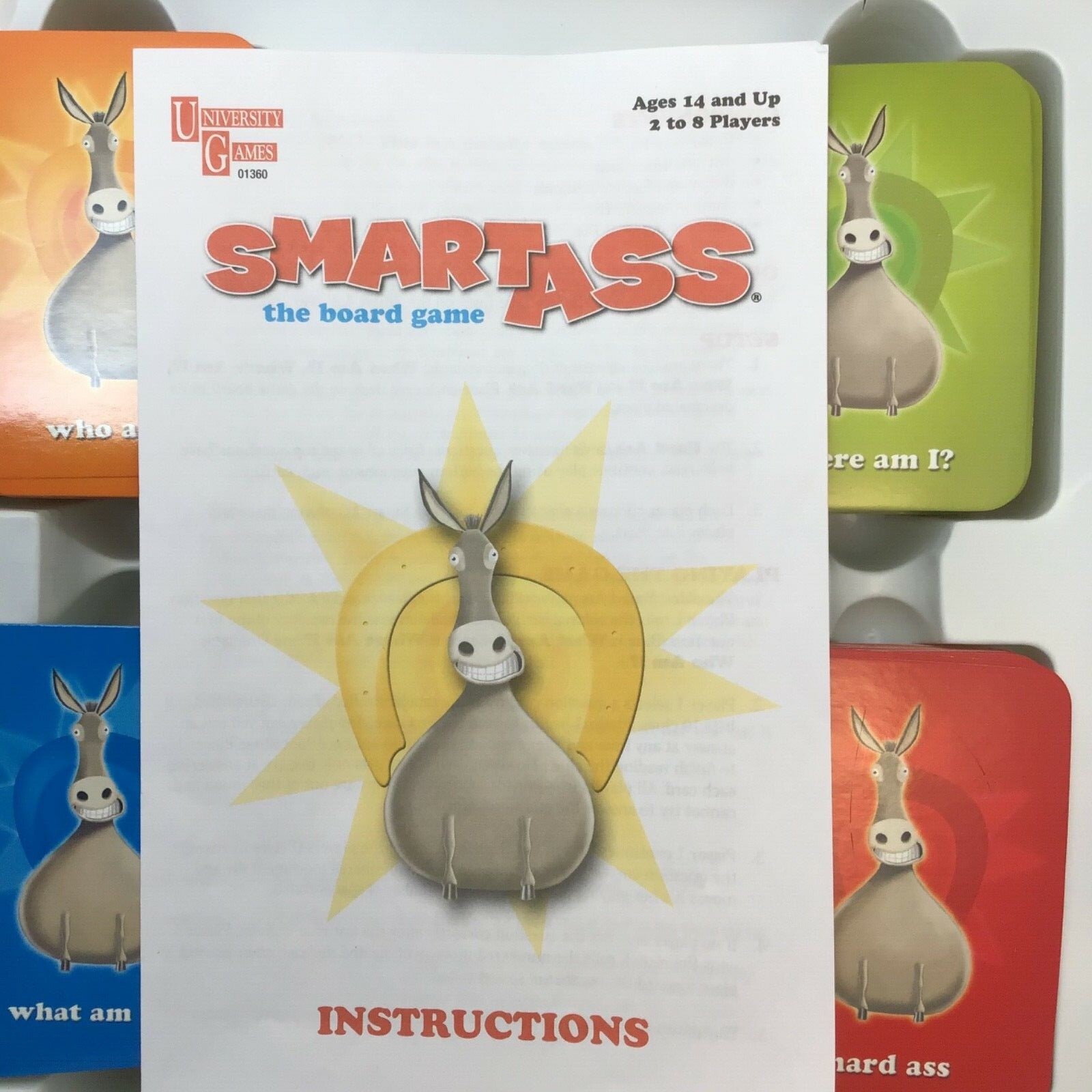 Smart Ass The Board Game Ages 14+ 2-8 Players Ultimate Trivia Game 2010