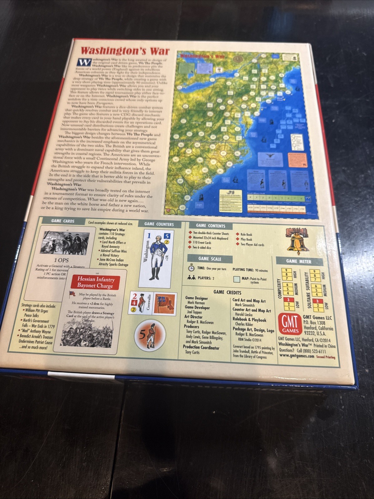 Washington’s War The American Revolution GMT Games Board Game UnPunched Complete