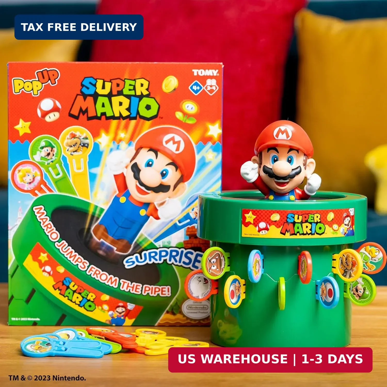 TOMY Pop Up Super Mario Game – Activities for Indoor Recess or Family Game Night