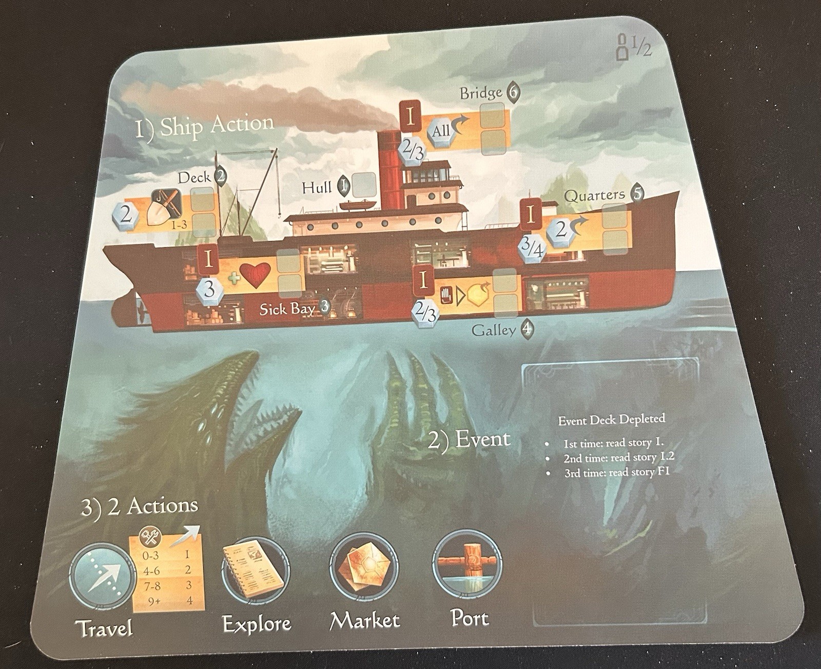 Sleeping Gods Board Game Red Raven Complete VG