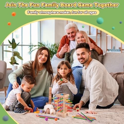 Colorful Wooden Sticks Dice Game – Montessori Math Educational Toy for Ages 3-6,