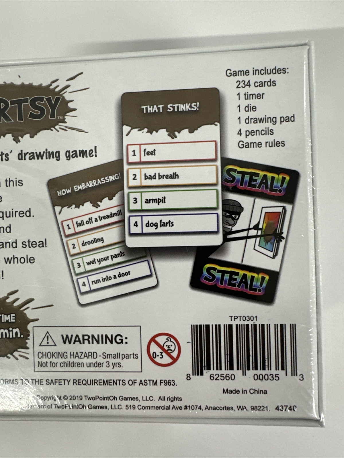 Artsy Fartsy – Not Your Parents’ Drawing Game by TwoPointOh Games – NEW/SEALED!