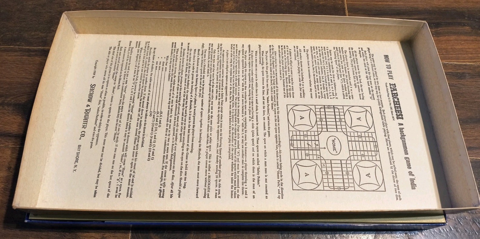 Vintage 1964 Parcheesi Board Game Gold Seal Edition Complete