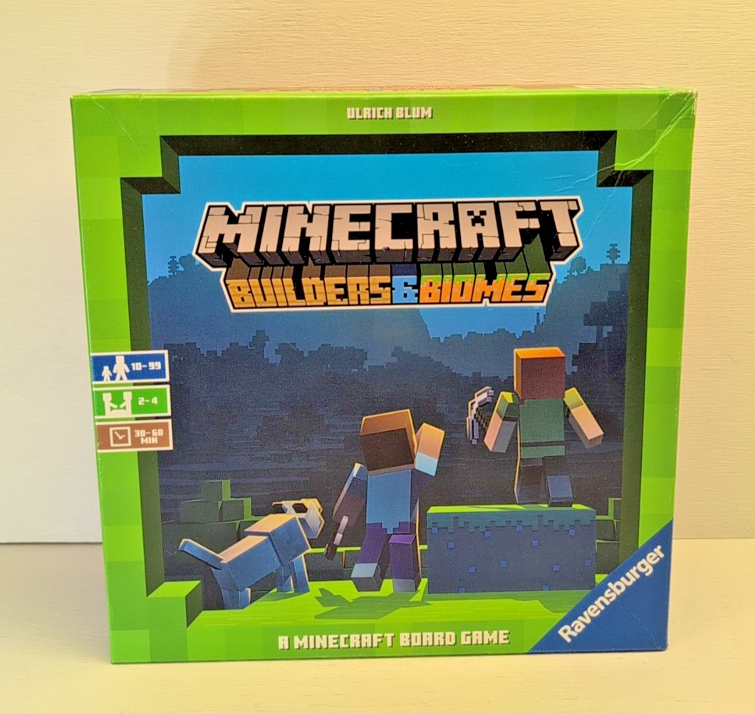 100% COMPLETE! 2019 RAVENSBURGER MINECRAFT BUILDERS & BIOMES STRATEGY BOARD GAME