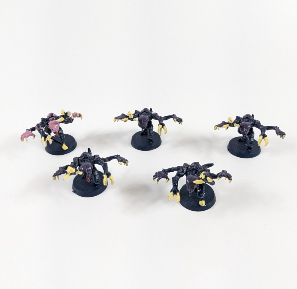 SPACE HULK 1E 2E 40K Board Game Miniatures Lot Of 5 Tyranid Genestealers