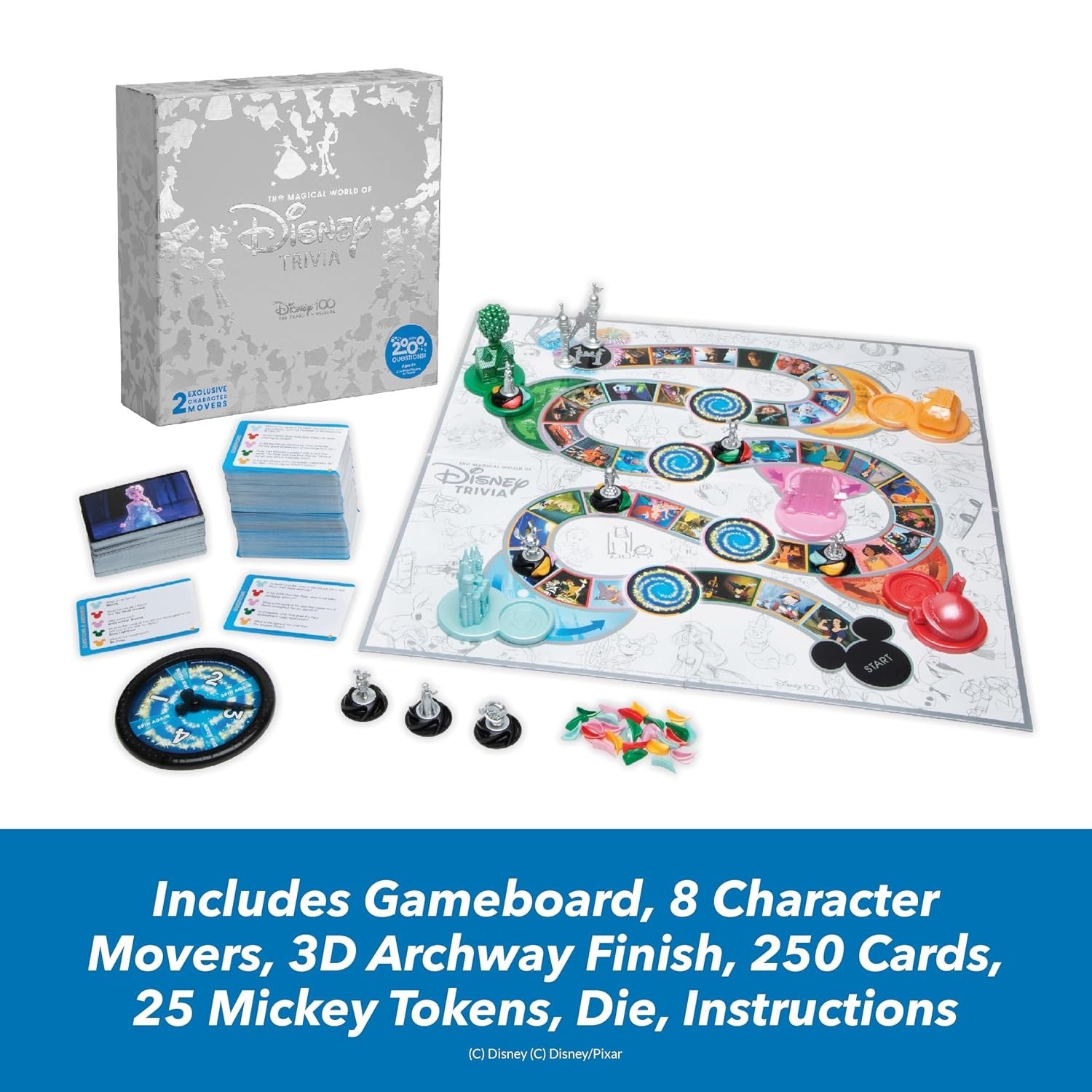 Disney Trivia Platinum Board Game – Limited Edition – w/ 2 Characters