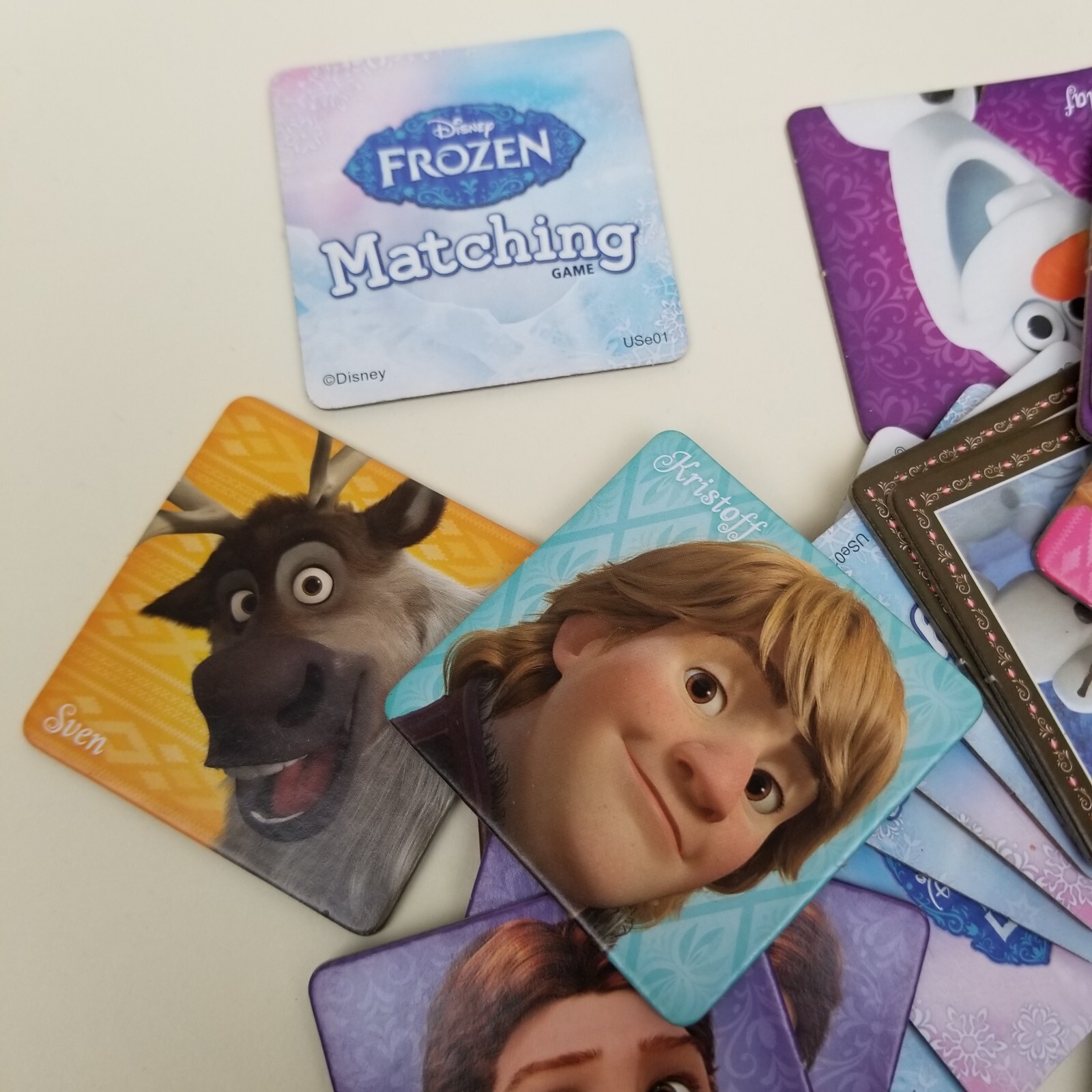 Disney Frozen Matching Game-36 Picture Tiles-Anna, Elsa, Kristoff, Olaf 2014