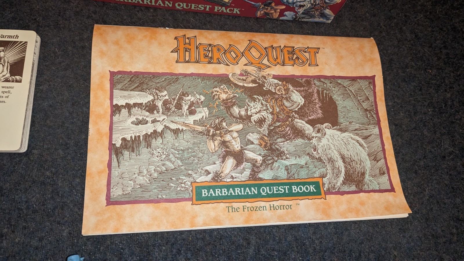 Vintage 1992 Heroquest Barbarian Quest Pack Milton Bradley OOP- Incomplete READ