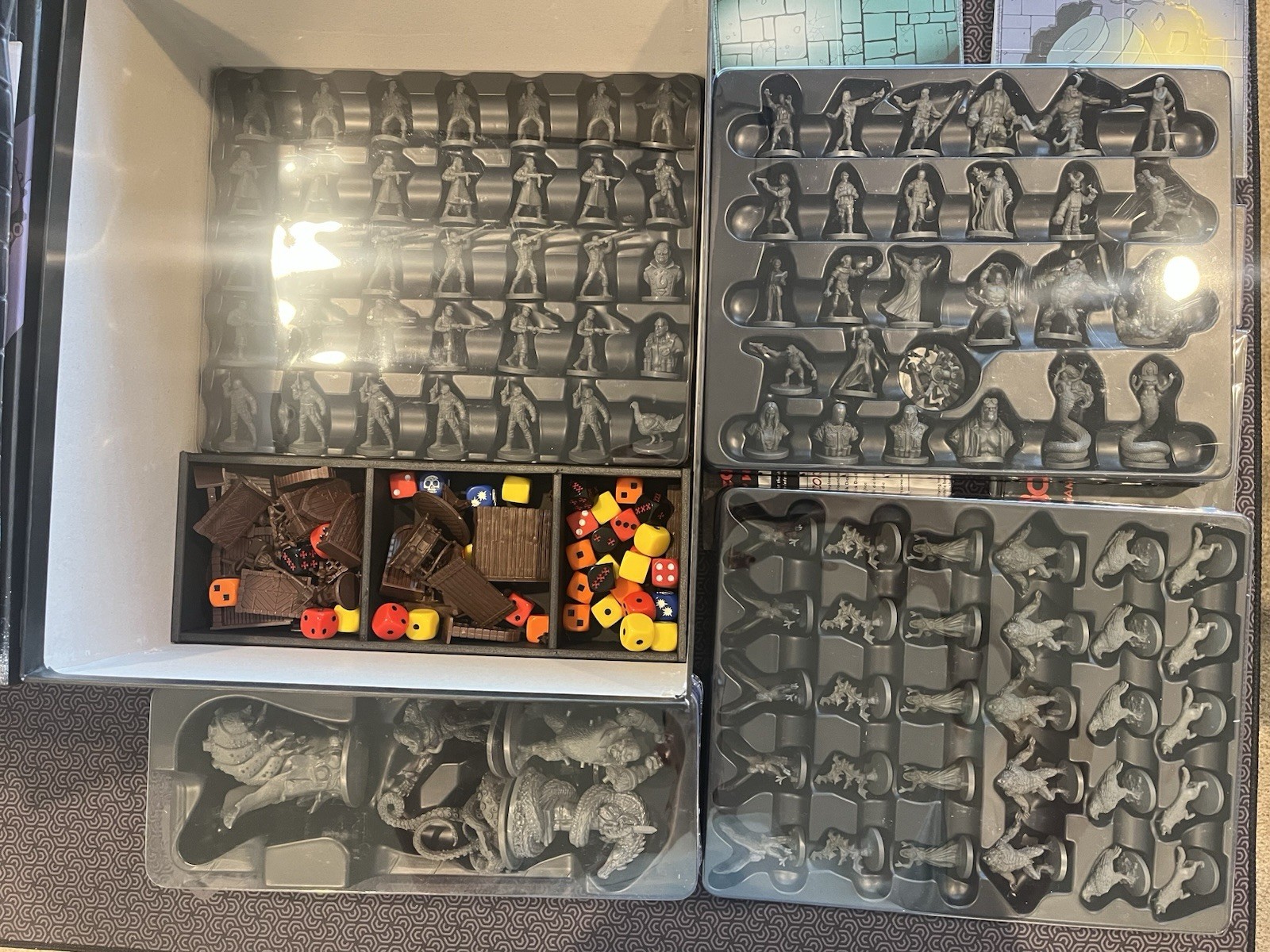 Hellboy The Board Game Kickstarter Edition + Big Box Of Doom & 3 Expansions
