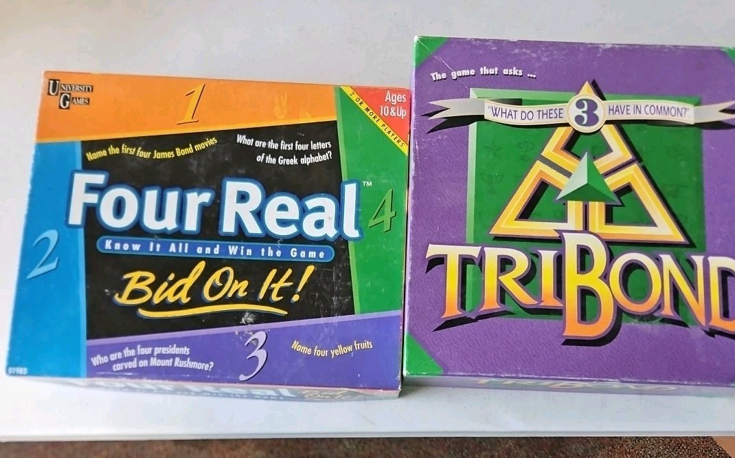 Party Game Lot Out Of Context Four Real Tribond Rapid Recall Cranium