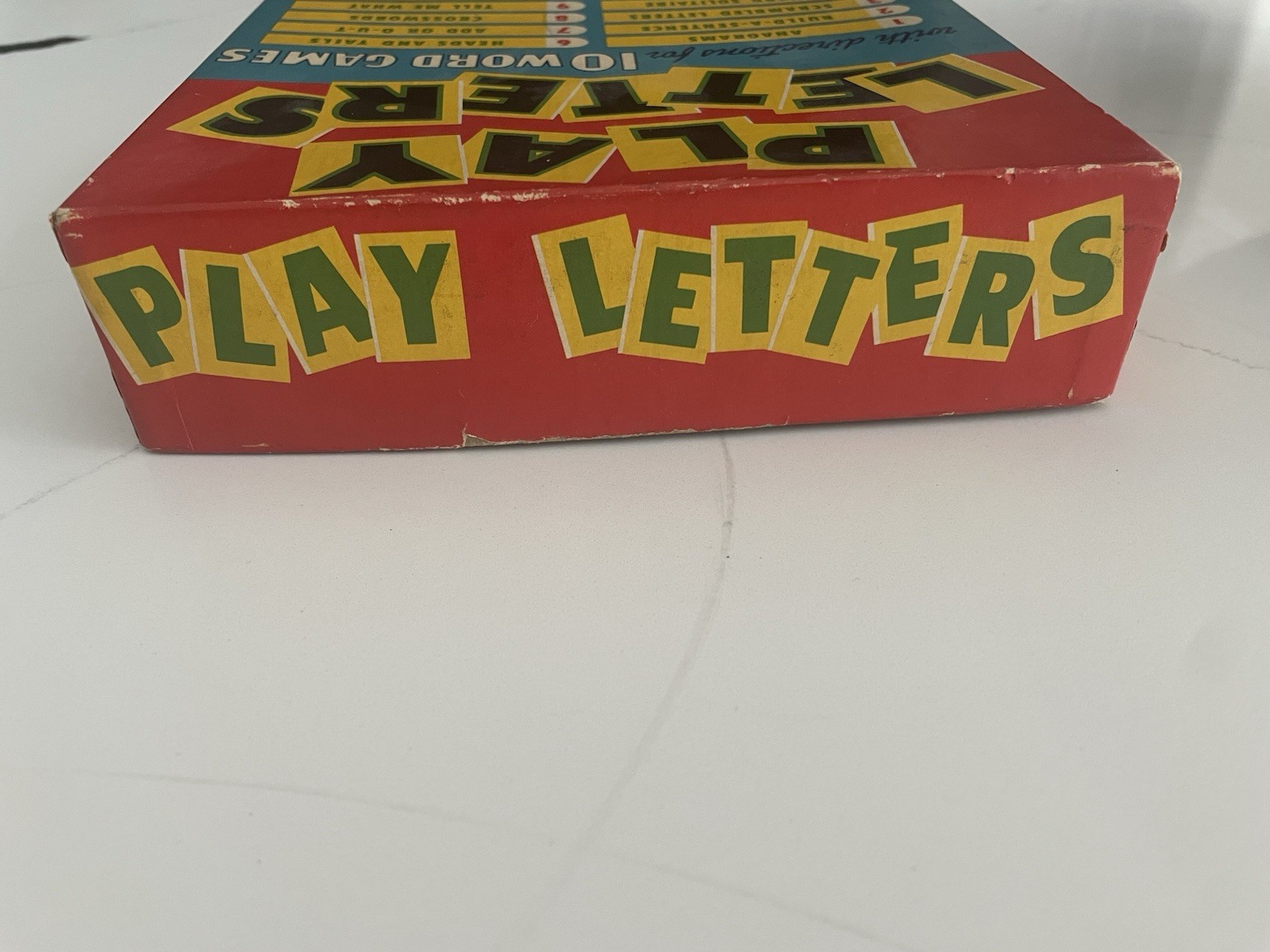 ~ 1973 Vintage Play Letters 10 Word Game 400 Large Letters E.E. Fairchild Corp ~