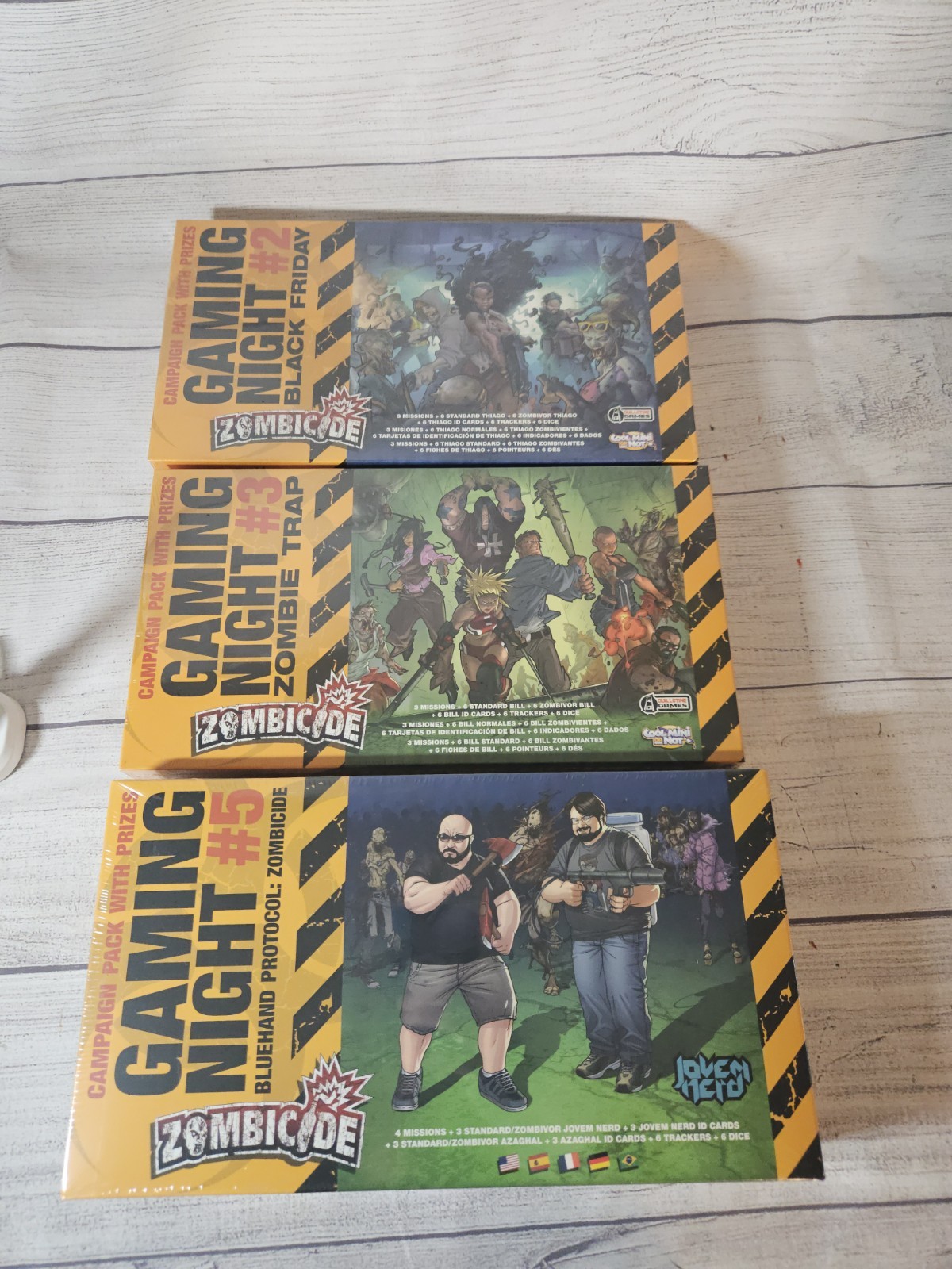 Zombicide Gaming Night #2 #3 #5 – NEW/SEALED-Cool Mini-Campaign Pack w/ Prizes