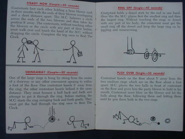 1957 How to Play Beat the Clock Game Manual Instructions Lowell Toy Corp TV Show