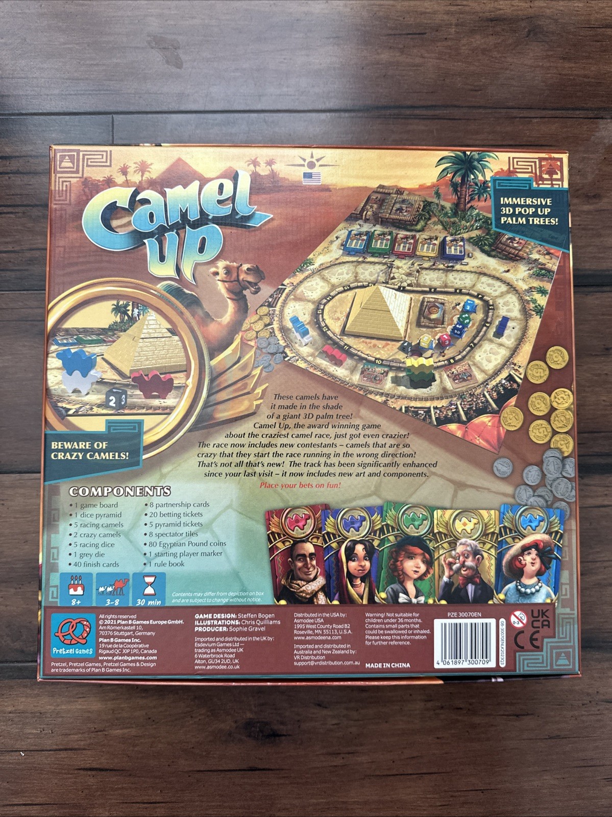 Camel Up Second Edition Sleeved and with Camel Meeple Sticker