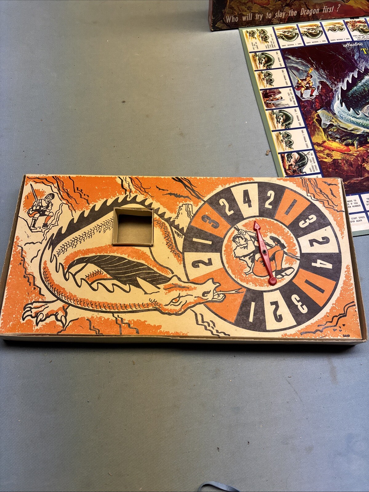1962 THE SINGING BONE DRAGON BOARD GAME HASBRO HASSENFELD BROS FANTASY Complete