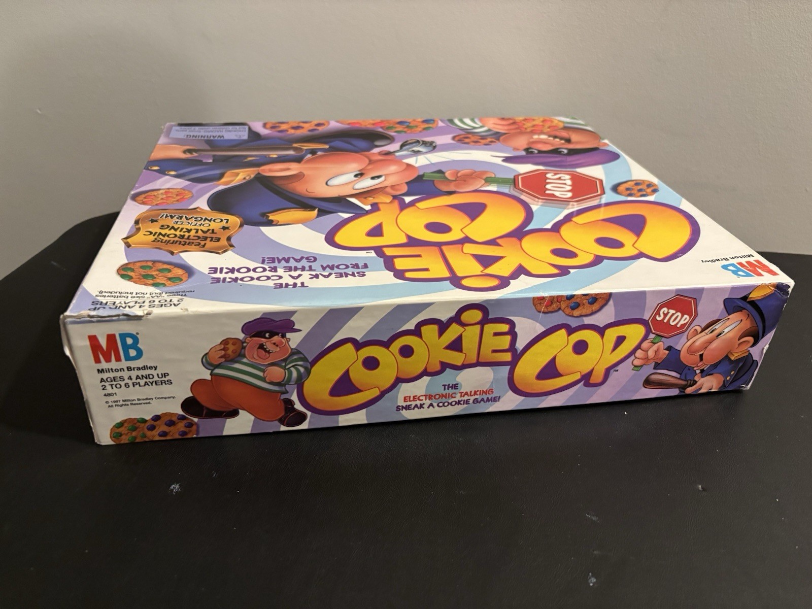 Cookie Cop Electronic Board Game Milton Bradley 1997 Cop Stand Not Fully Working