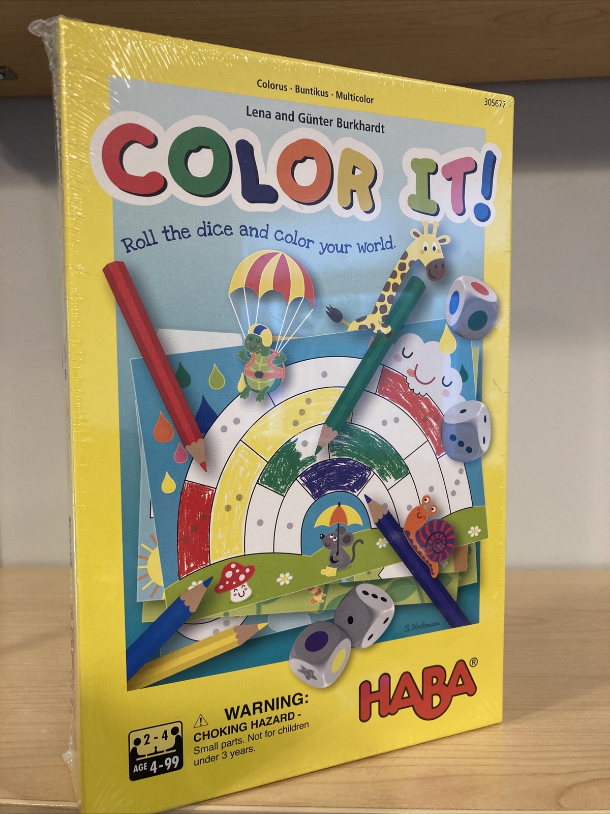 HABA Color It! Kids Board Game Roll & Write Coloring Sheets New Sealed