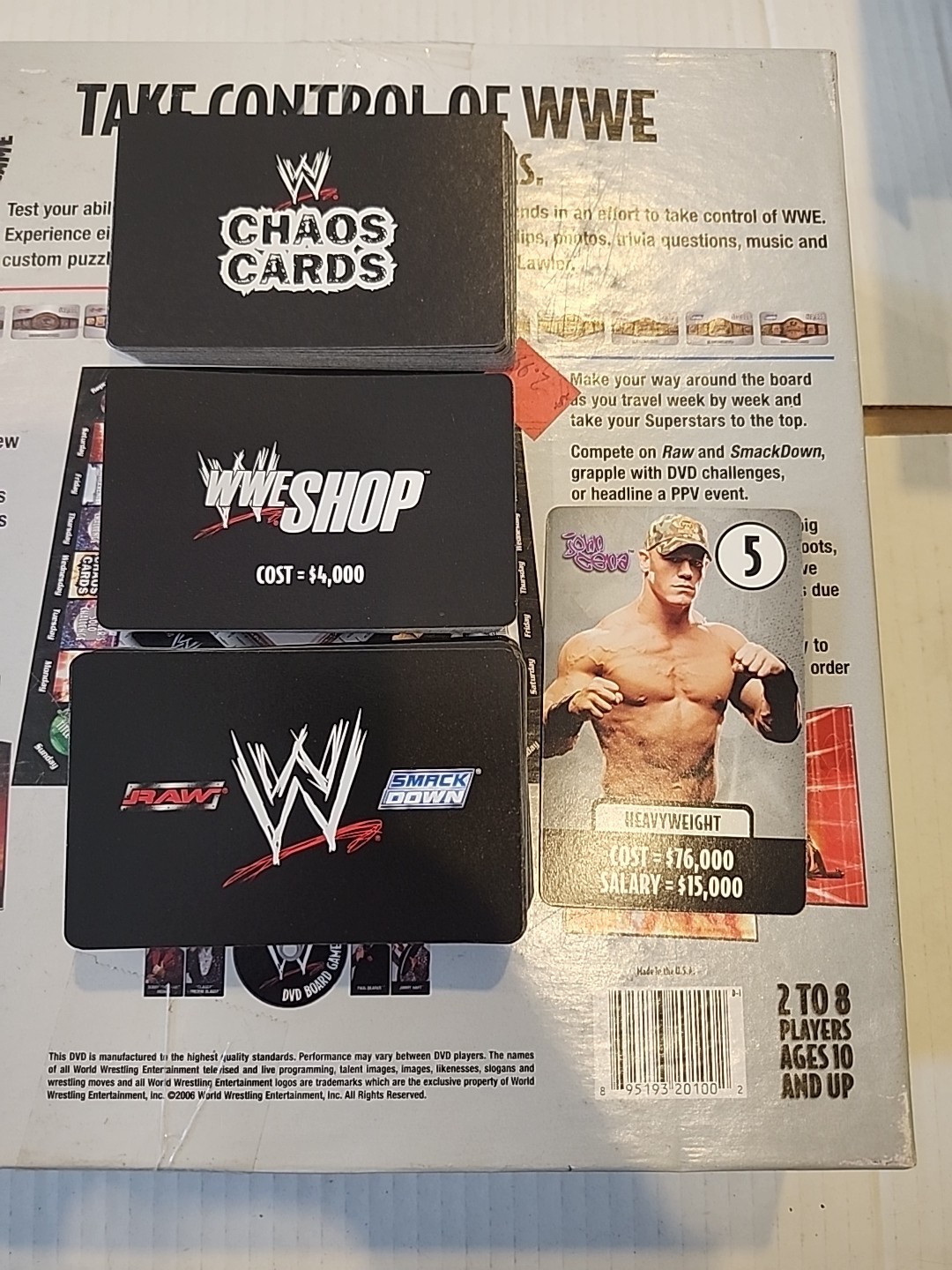 WWE DVD Board Game Specialty Board Games 2nd Ed Complete Exc Raw Smackdown 2006
