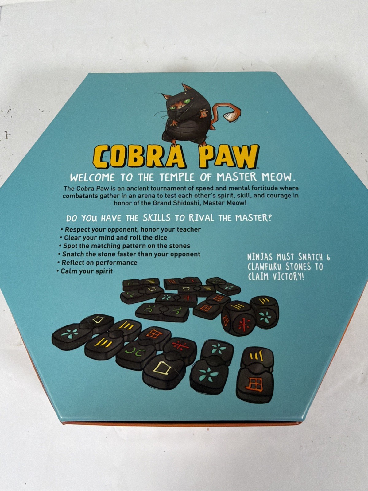 Cobra Paw Ninja Tile Game Bananagrams Master Meow Clawfuku Cat Dice COMPLETE EUC