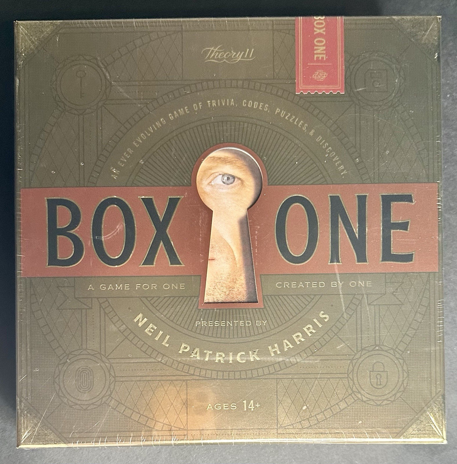 BOX ONE Neil Patrick Harris, Board Game Trivia Code Puzzles NEW/SEALED Theory 11