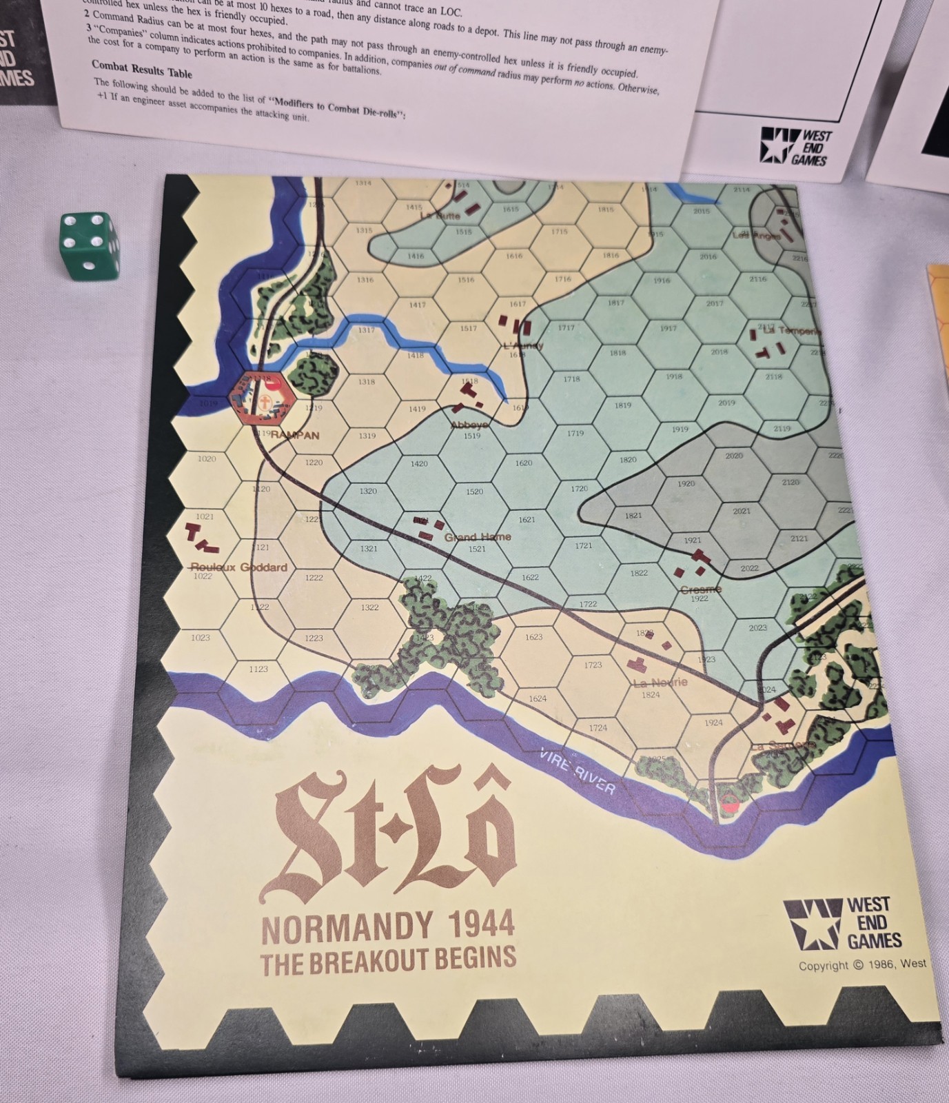 New West End Games: ST LO – The Breakout Begins – Normany 1944 Game (UNPUNCHED)