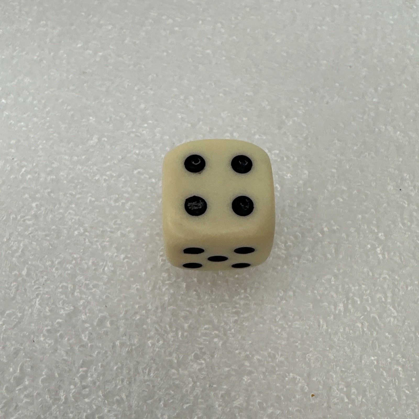 Vintage Backgammon Dice 1 Doubling Cube & 1 White Rounded Edge Replacement Die