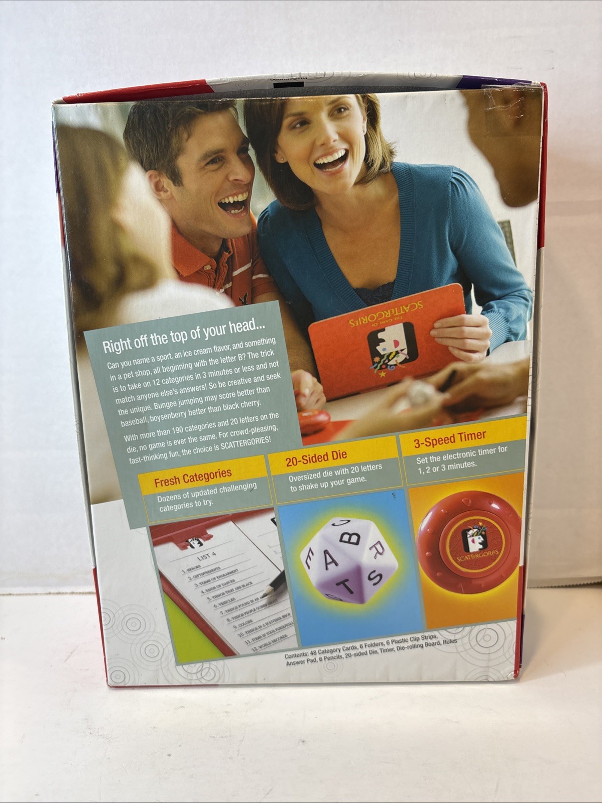 The Game of Scattergories Board Game 2009 Parker Brothers 2-6 players Complete