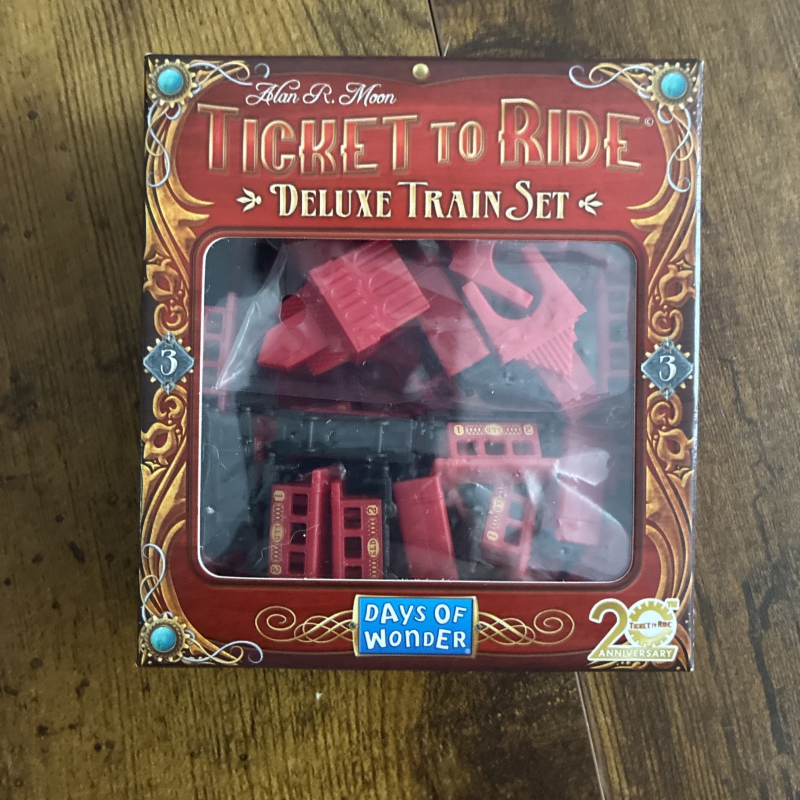 New Sealed Ticket to Ride Red 20th Anniversary Deluxe Train Set