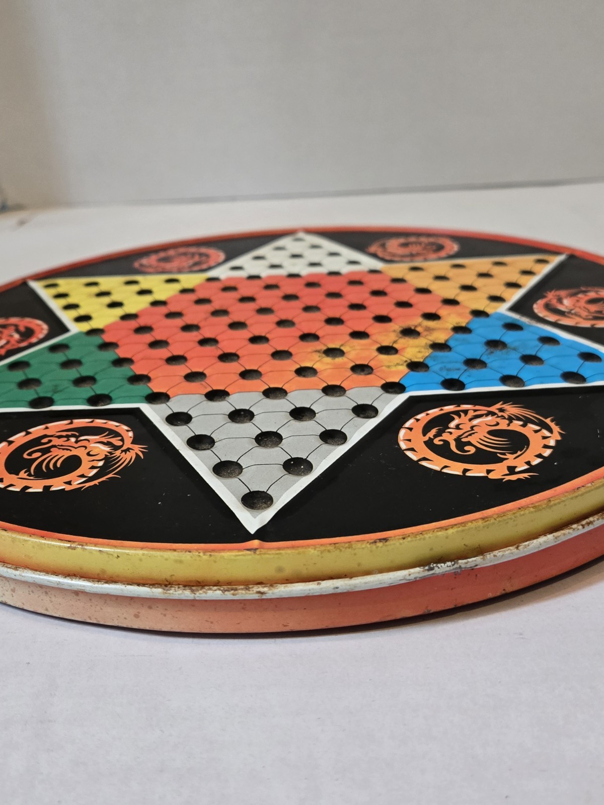 Vintage Ohio Art 2 In 1 Chinese and Regular Checkers Game 538 Metal BOARD ONLY