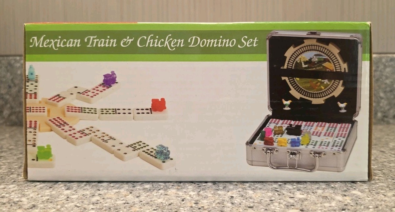 CHH Games Mexican Train & Chicken Domino Set Double 12 91 Color Dot Sealed
